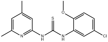 1-(5-chloro-2-methoxyphenyl)-3-(4,6-dimethylpyridin-2-yl)thiourea 化学構造式