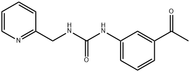 1-(3-acetylphenyl)-3-(pyridin-2-ylmethyl)urea 化学構造式