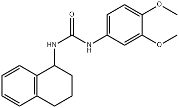 1-(3,4-dimethoxyphenyl)-3-(1,2,3,4-tetrahydronaphthalen-1-yl)urea 化学構造式