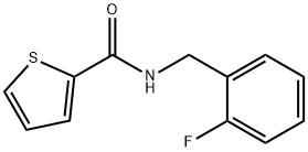 N-[(2-fluorophenyl)methyl]thiophene-2-carboxamide 化学構造式