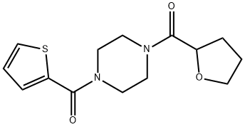 oxolan-2-yl-[4-(thiophene-2-carbonyl)piperazin-1-yl]methanone Structure