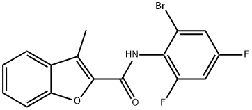 N-(2-bromo-4,6-difluorophenyl)-3-methyl-1-benzofuran-2-carboxamide Structure