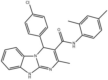 4-(4-chlorophenyl)-N-(2,4-dimethylphenyl)-2-methyl-1,4-dihydropyrimido[1,2-a]benzimidazole-3-carboxamide Structure