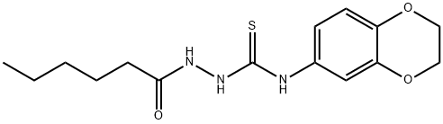 1-(2,3-dihydro-1,4-benzodioxin-6-yl)-3-(hexanoylamino)thiourea Structure