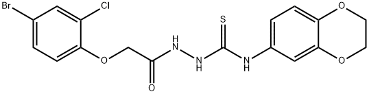 1-[[2-(4-bromo-2-chlorophenoxy)acetyl]amino]-3-(2,3-dihydro-1,4-benzodioxin-6-yl)thiourea|