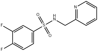 3,4-difluoro-N-(pyridin-2-ylmethyl)benzenesulfonamide Structure