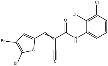 (Z)-2-cyano-3-(4,5-dibromothiophen-2-yl)-N-(2,3-dichlorophenyl)prop-2-enamide Structure