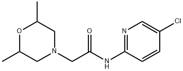 N-(5-chloropyridin-2-yl)-2-(2,6-dimethylmorpholin-4-yl)acetamide Struktur