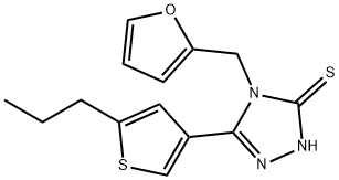 4-(furan-2-ylmethyl)-3-(5-propylthiophen-3-yl)-1H-1,2,4-triazole-5-thione Structure