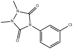 4-(3-chlorophenyl)-1,2-dimethyl-1,2,4-triazolidine-3,5-dione 化学構造式