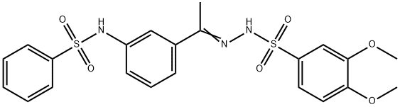 N-[(E)-1-[3-(benzenesulfonamido)phenyl]ethylideneamino]-3,4-dimethoxybenzenesulfonamide|