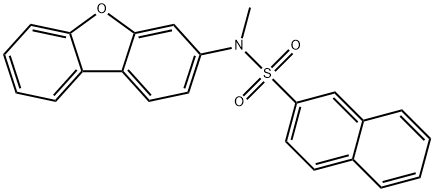 N-dibenzofuran-3-yl-N-methylnaphthalene-2-sulfonamide Structure