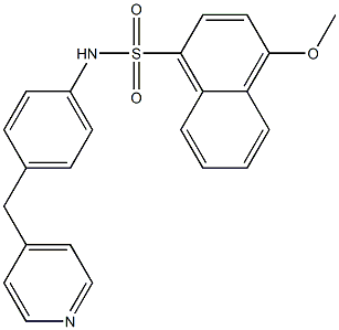 4-methoxy-N-[4-(pyridin-4-ylmethyl)phenyl]naphthalene-1-sulfonamide Structure