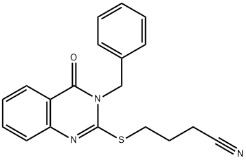 4-(3-benzyl-4-oxoquinazolin-2-yl)sulfanylbutanenitrile,727674-66-0,结构式