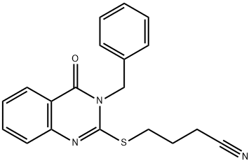 4-(3-benzyl-4-oxoquinazolin-2-yl)sulfanylbutanenitrile 结构式