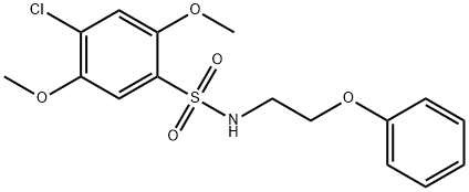 4-chloro-2,5-dimethoxy-N-(2-phenoxyethyl)benzenesulfonamide Structure