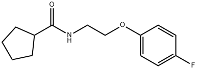 N-[2-(4-fluorophenoxy)ethyl]cyclopentanecarboxamide 化学構造式