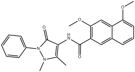 N-(1,5-dimethyl-3-oxo-2-phenylpyrazol-4-yl)-3,5-dimethoxynaphthalene-2-carboxamide Structure