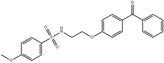 N-[2-(4-benzoylphenoxy)ethyl]-4-methoxybenzenesulfonamide Struktur