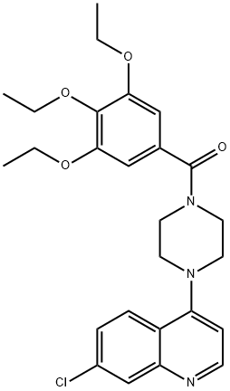 [4-(7-chloroquinolin-4-yl)piperazin-1-yl]-(3,4,5-triethoxyphenyl)methanone Struktur