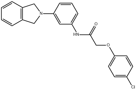 2-(4-chlorophenoxy)-N-[3-(1,3-dihydroisoindol-2-yl)phenyl]acetamide 化学構造式