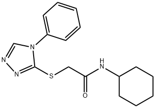 N-cyclohexyl-2-[(4-phenyl-1,2,4-triazol-3-yl)sulfanyl]acetamide Structure