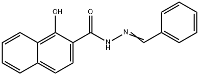 N-[(E)-benzylideneamino]-1-hydroxynaphthalene-2-carboxamide Structure