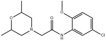 N-(5-chloro-2-methoxyphenyl)-2-(2,6-dimethylmorpholin-4-yl)acetamide 化学構造式