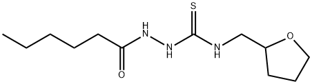 1-(hexanoylamino)-3-(oxolan-2-ylmethyl)thiourea 化学構造式