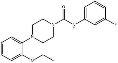 4-(2-ethoxyphenyl)-N-(3-fluorophenyl)piperazine-1-carboxamide,774546-17-7,结构式