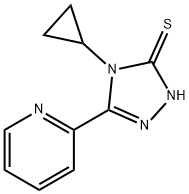 4-cyclopropyl-3-pyridin-2-yl-1H-1,2,4-triazole-5-thione 化学構造式