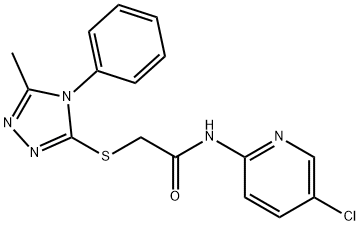 805258-38-2 N-(5-chloropyridin-2-yl)-2-[(5-methyl-4-phenyl-1,2,4-triazol-3-yl)sulfanyl]acetamide