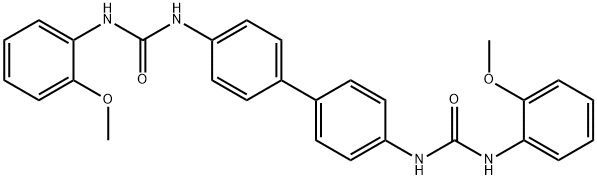 1-(2-methoxyphenyl)-3-[4-[4-[(2-methoxyphenyl)carbamoylamino]phenyl]phenyl]urea Struktur