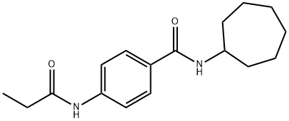 N-cycloheptyl-4-(propanoylamino)benzamide|