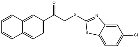 2-[(5-chloro-1,3-benzothiazol-2-yl)sulfanyl]-1-naphthalen-2-ylethanone Struktur