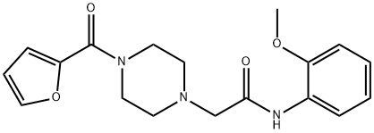 2-[4-(furan-2-carbonyl)piperazin-1-yl]-N-(2-methoxyphenyl)acetamide Struktur