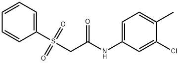 2-(benzenesulfonyl)-N-(3-chloro-4-methylphenyl)acetamide Structure