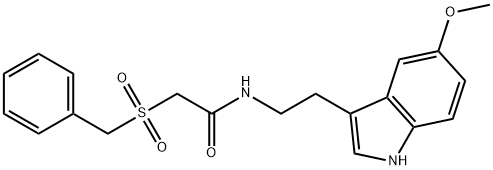 2-benzylsulfonyl-N-[2-(5-methoxy-1H-indol-3-yl)ethyl]acetamide Structure