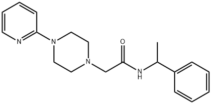 N-(1-phenylethyl)-2-(4-pyridin-2-ylpiperazin-1-yl)acetamide 结构式