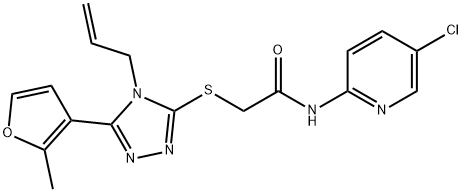 N-(5-chloropyridin-2-yl)-2-[[5-(2-methylfuran-3-yl)-4-prop-2-enyl-1,2,4-triazol-3-yl]sulfanyl]acetamide|