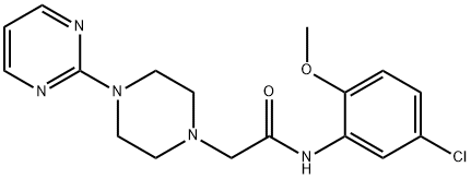 N-(5-chloro-2-methoxyphenyl)-2-(4-pyrimidin-2-ylpiperazin-1-yl)acetamide Struktur