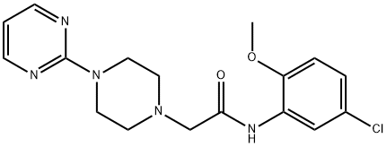 N-(5-chloro-2-methoxyphenyl)-2-(4-pyrimidin-2-ylpiperazin-1-yl)acetamide Structure