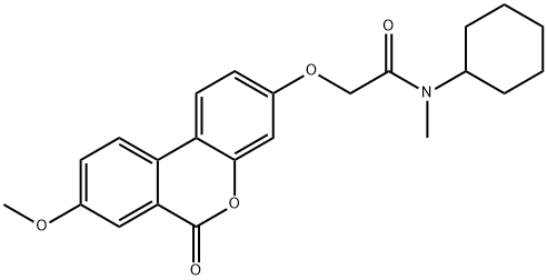 N-cyclohexyl-2-(8-methoxy-6-oxobenzo[c]chromen-3-yl)oxy-N-methylacetamide Structure