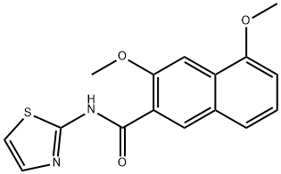 3,5-dimethoxy-N-(1,3-thiazol-2-yl)naphthalene-2-carboxamide Struktur
