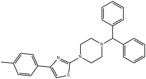 2-(4-benzhydrylpiperazin-1-yl)-4-(4-methylphenyl)-1,3-thiazole Struktur