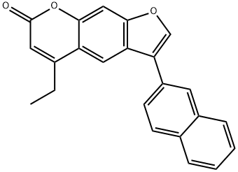 5-ethyl-3-naphthalen-2-ylfuro[3,2-g]chromen-7-one Structure