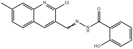 N-[(E)-(2-chloro-7-methylquinolin-3-yl)methylideneamino]-2-hydroxybenzamide,862208-51-3,结构式