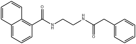 N-[2-[(2-phenylacetyl)amino]ethyl]naphthalene-1-carboxamide 化学構造式