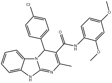 4-(4-chlorophenyl)-N-(2,4-dimethoxyphenyl)-2-methyl-1,4-dihydropyrimido[1,2-a]benzimidazole-3-carboxamide Structure