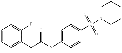 2-(2-fluorophenyl)-N-(4-piperidin-1-ylsulfonylphenyl)acetamide Structure